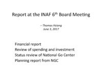 INAF 6th BM report